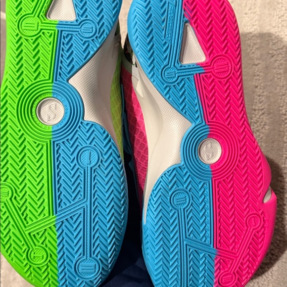 Puma Court Rider 2 Zeros Basketball Shoes‎ Pink Green Blue Tie Dye Mens - Picture 11 of 13